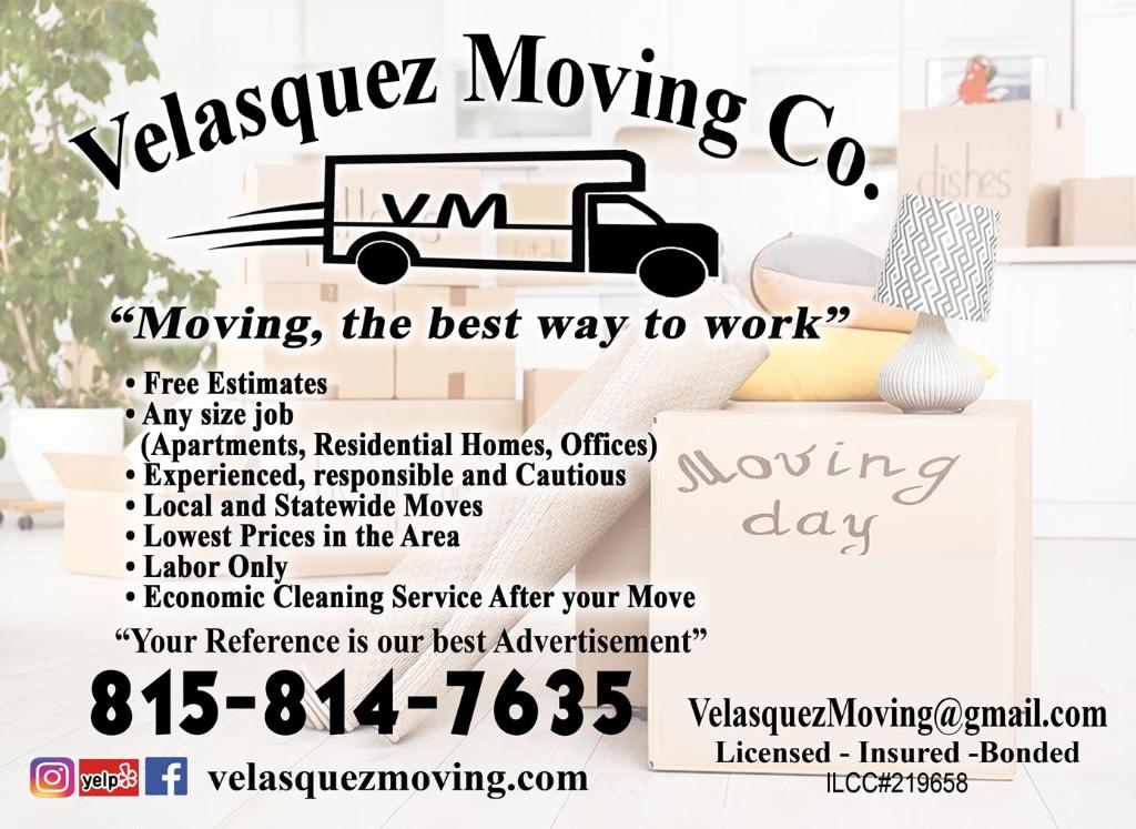 Velasquez Moving Co. | 4502 Ripon Rd, Crystal Lake, IL 60012 | Phone: (815) 814-7635