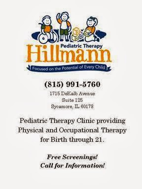 Hillmann Pediatric Therapy | 1715 Dekalb Ave #125, Sycamore, IL 60178 | Phone: (815) 991-5760