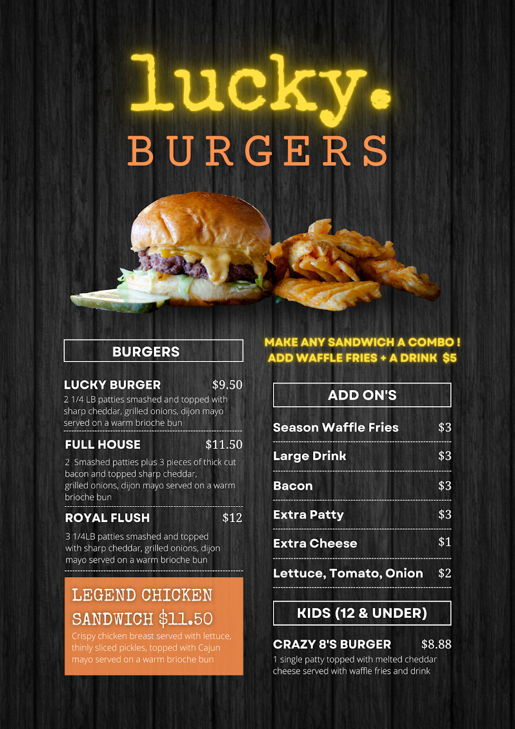 Lucky Burgers | 795 W Dundee Rd, Palatine, IL 60067 | Phone: (847) 496-4077
