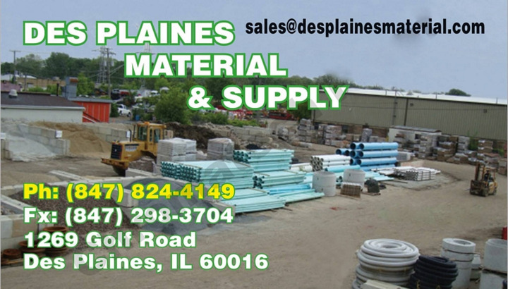 Des Plaines Material & Supply | 1269 E Golf Rd, Des Plaines, IL 60016 | Phone: (847) 824-4149